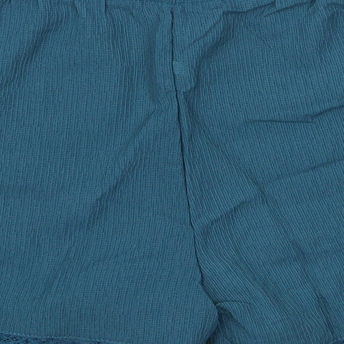 Preworn Womens Blue  Polyester Mom Shorts Size 30 in L3 in Regular Drawstring