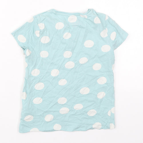 F&F Boys Blue Polka Dot Cotton  Pyjama Top Size 6-7 Years  Pullover - Daddy Awesome Cool and Fun