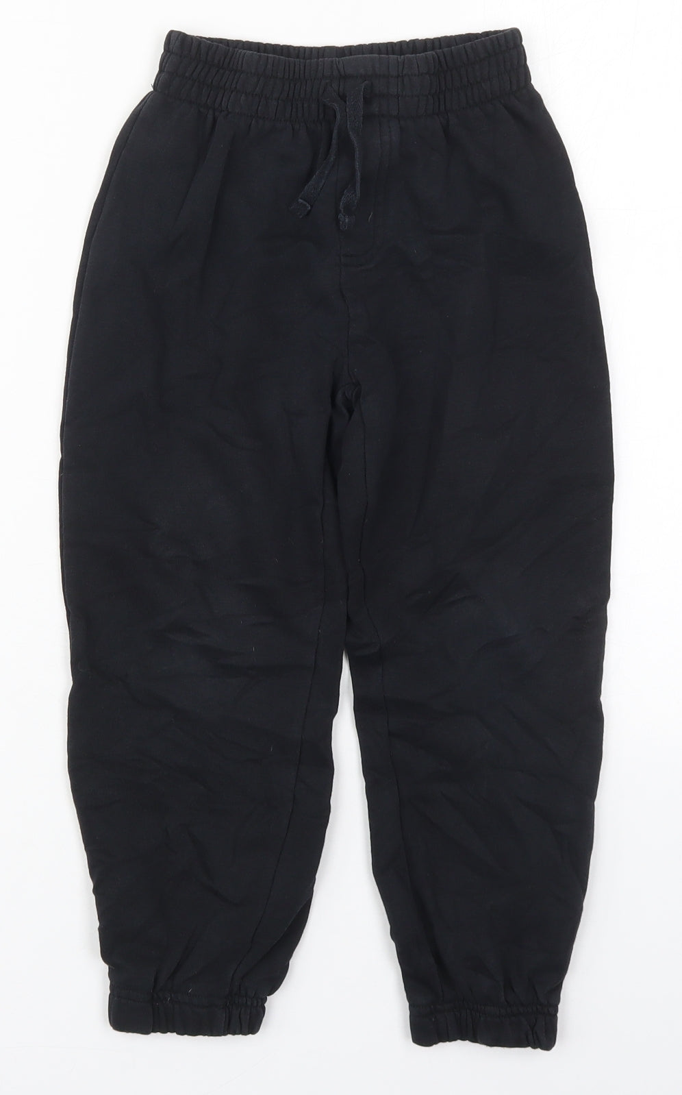 TU Boys Black  Cotton Sweatpants Trousers Size 7 Years  Regular
