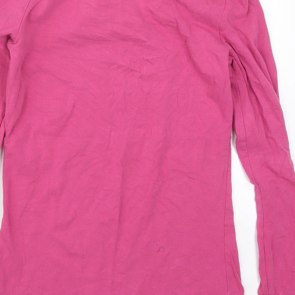 Viviance Womens Pink  Cotton Basic T-Shirt Size 6 Round Neck