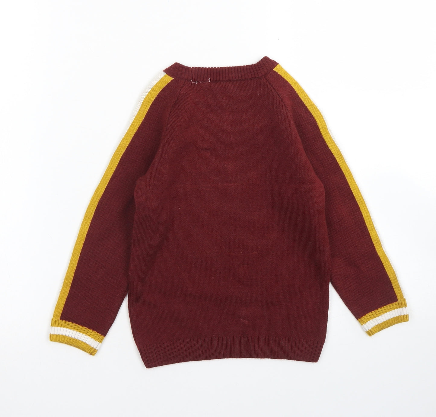 River Island Boys Purple Crew Neck  Acrylic Pullover Jumper Size 2-3 Years