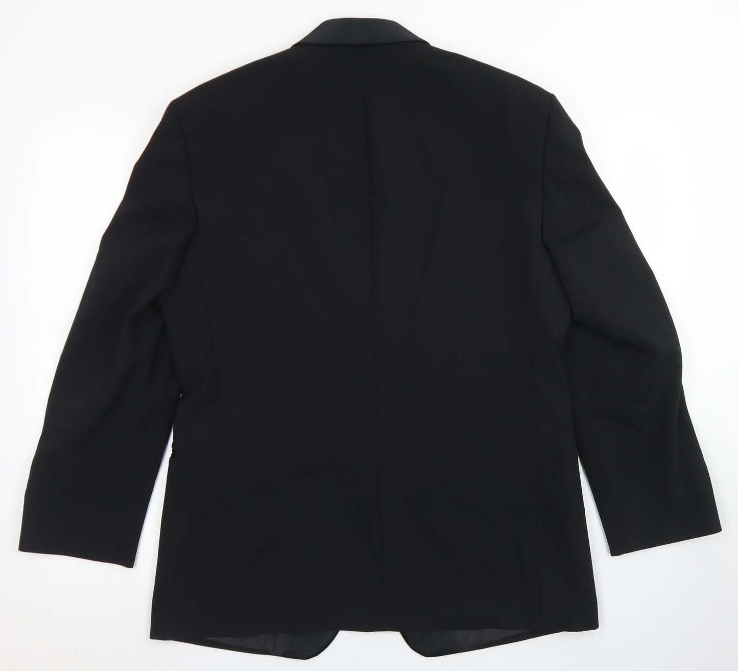 Moss Bros Mens Black  Polyester Jacket Blazer Size 38