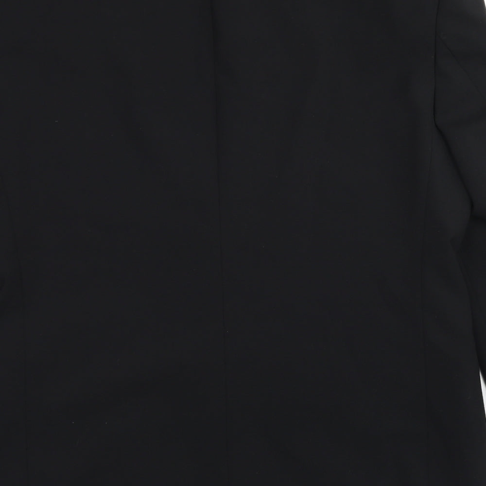 Moss Bros Mens Black  Polyester Jacket Blazer Size 38