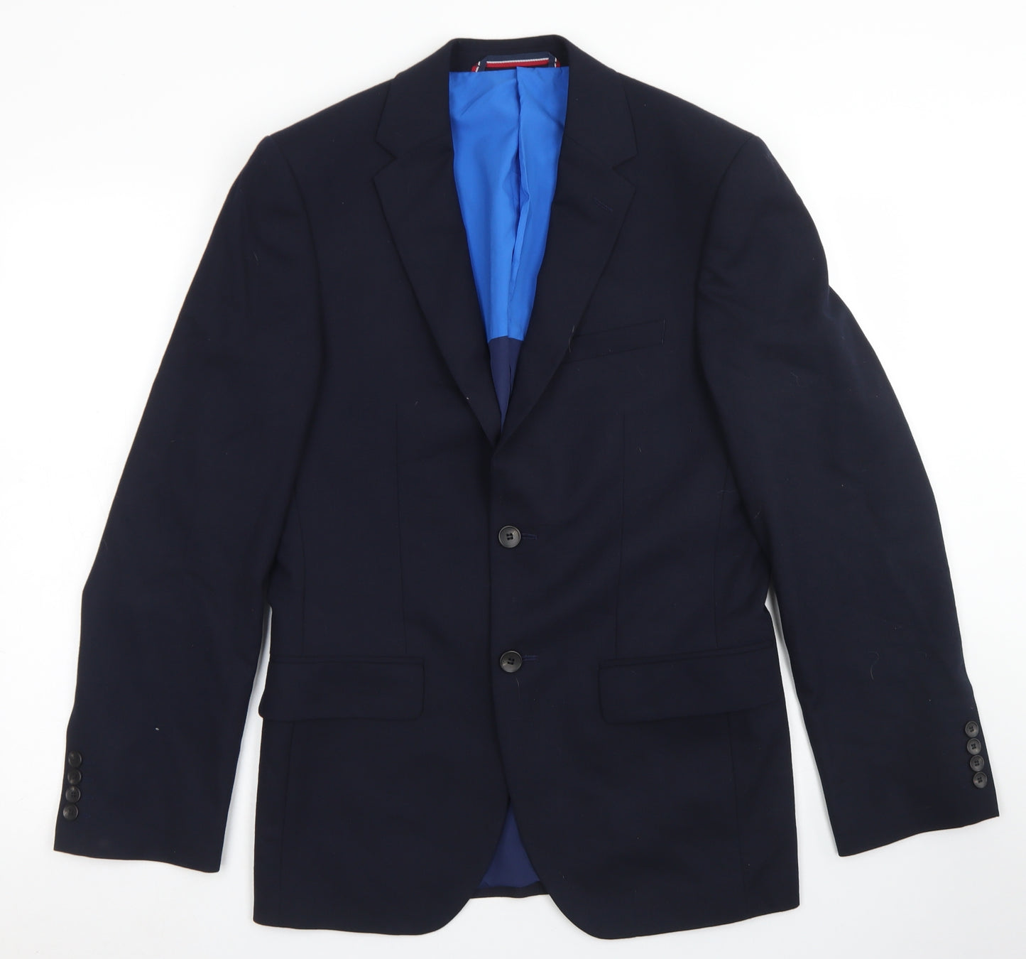 M&S Collection Mens Blue  Wool Jacket Blazer Size 36   - Tailored