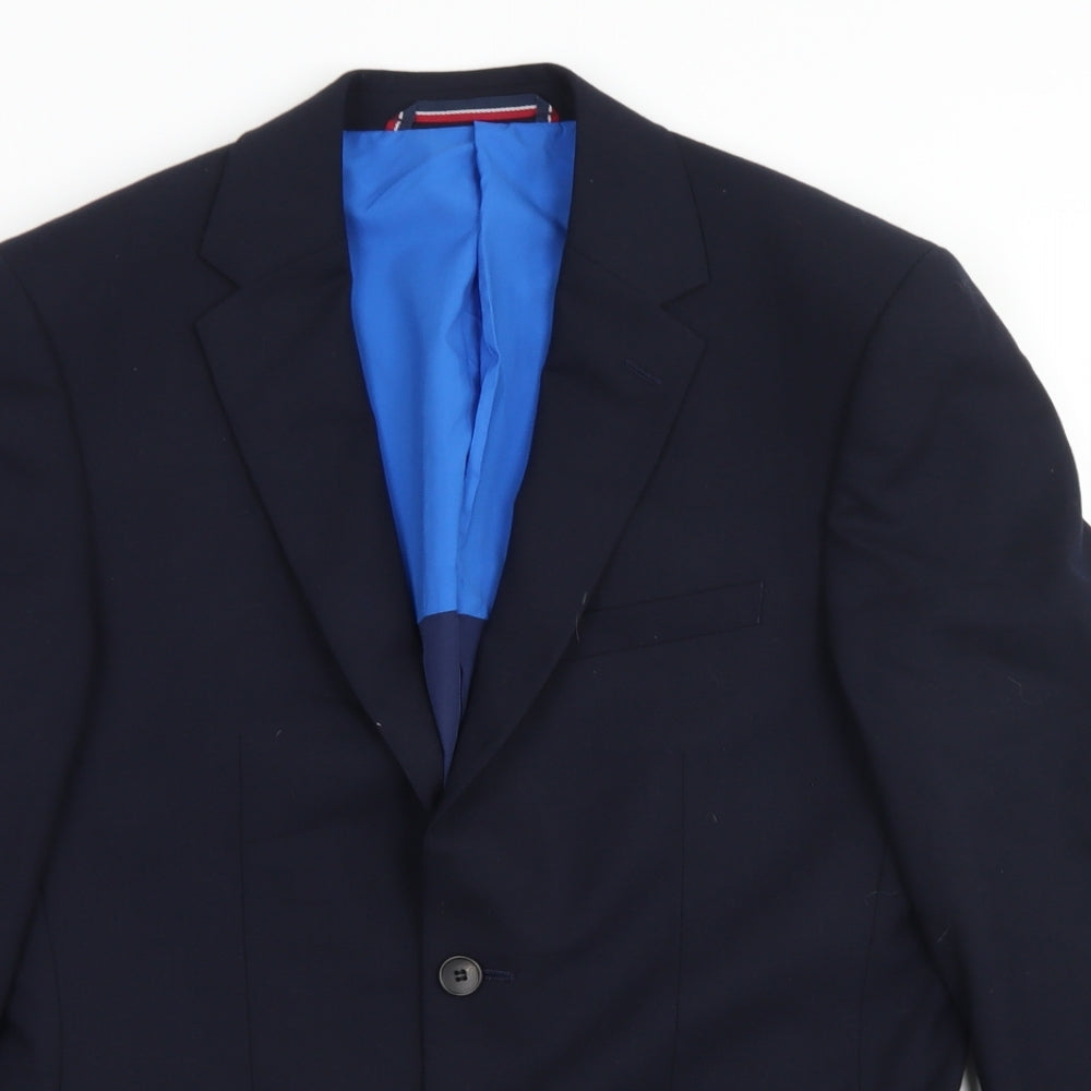 M&S Collection Mens Blue  Wool Jacket Blazer Size 36   - Tailored