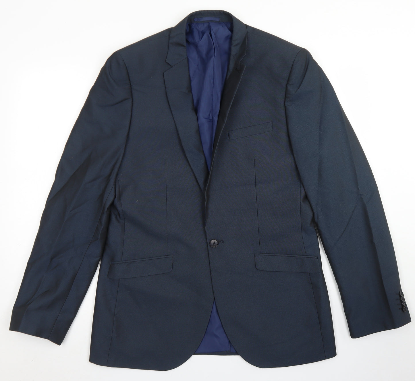 Taylor & Wright Mens Blue  Polyester Jacket Blazer Size 40