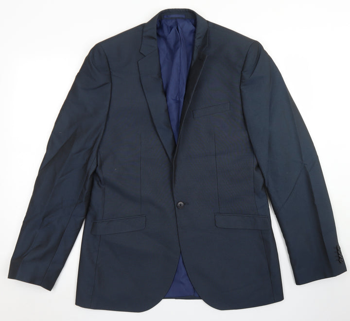 Taylor & Wright Mens Blue  Polyester Jacket Blazer Size 40