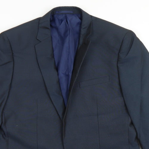 Taylor & Wright Mens Blue  Polyester Jacket Blazer Size 40