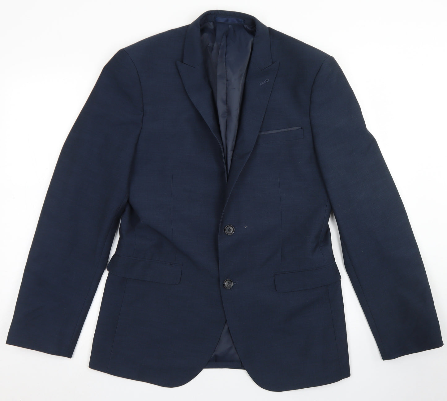 Cedar Wood State Mens Black  Polyester Jacket Blazer Size 38