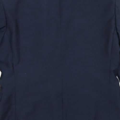 Cedar Wood State Mens Black  Polyester Jacket Blazer Size 38