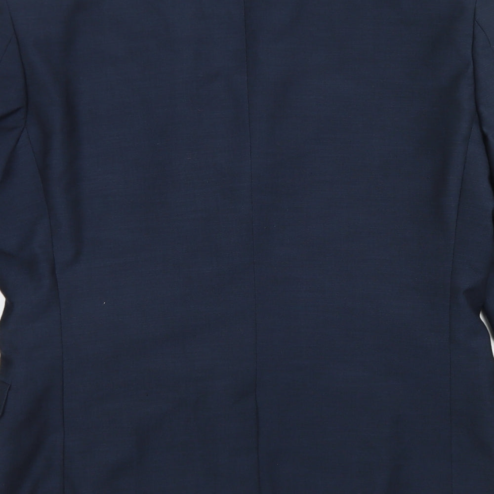 Cedar Wood State Mens Black  Polyester Jacket Blazer Size 38