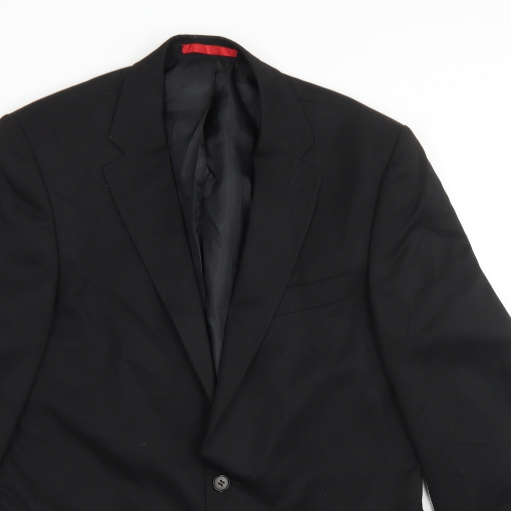 Burton Mens Black  Polyester Jacket Blazer Size 38