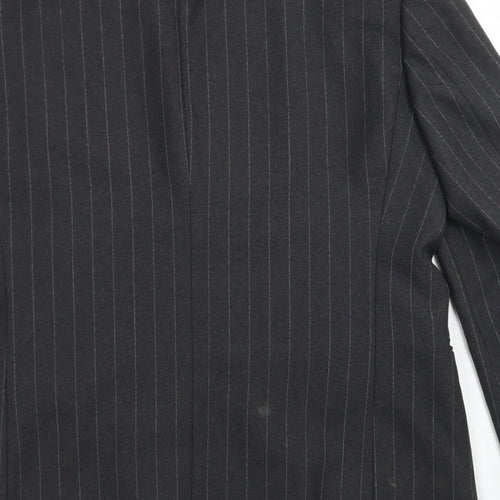 Di Caprio Mens Grey Striped Polyester Jacket Blazer Size 40