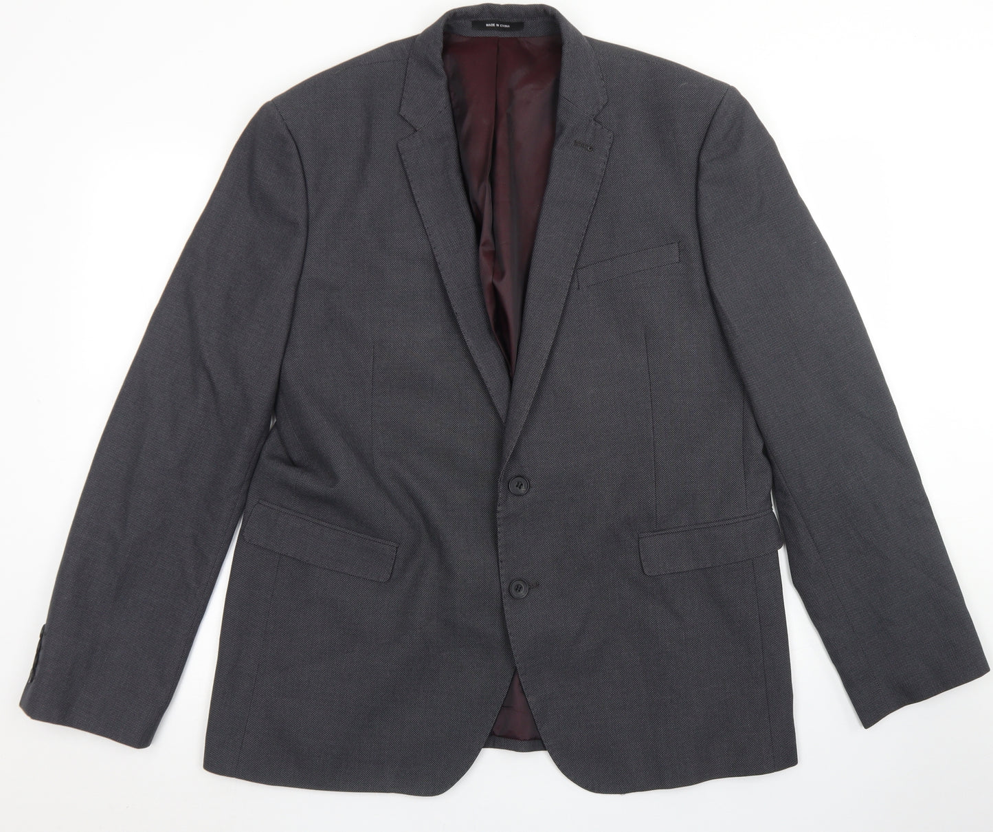 Cedar Wood State Mens Grey  Polyester Jacket Blazer Size 44   - Tailored Fit