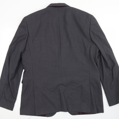 Cedar Wood State Mens Grey  Polyester Jacket Blazer Size 44   - Tailored Fit