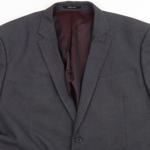 Cedar Wood State Mens Grey  Polyester Jacket Blazer Size 44   - Tailored Fit