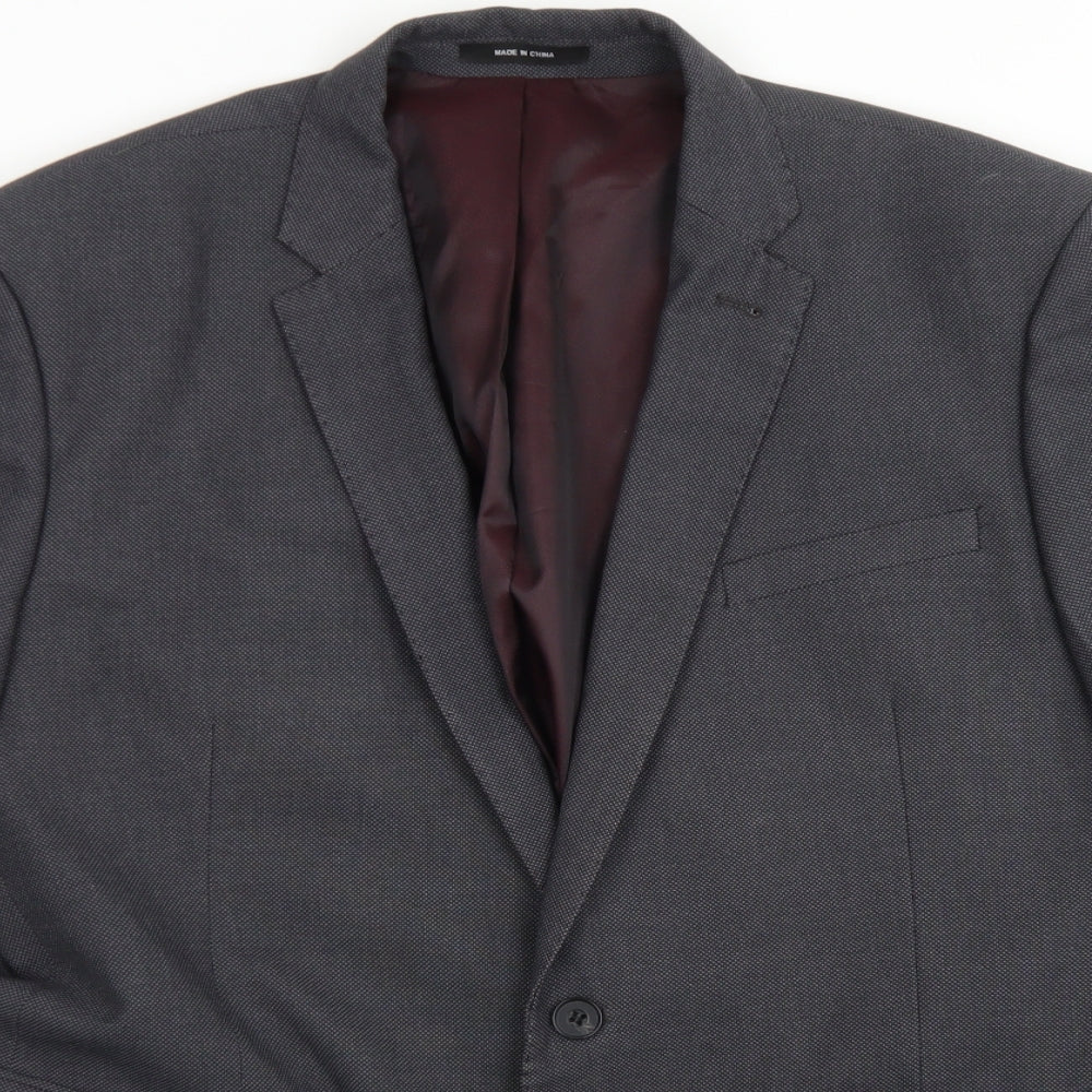 Cedar Wood State Mens Grey  Polyester Jacket Blazer Size 44   - Tailored Fit