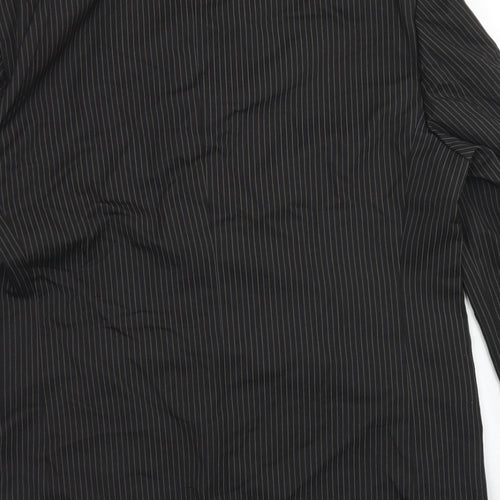 Wilson Mens Black Striped Polyester Jacket Blazer Size 42