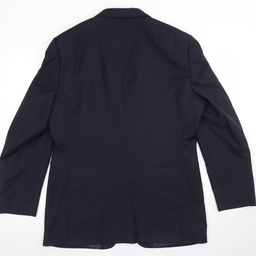 Greenwoods Mens Blue  Wool Jacket Blazer Size 38
