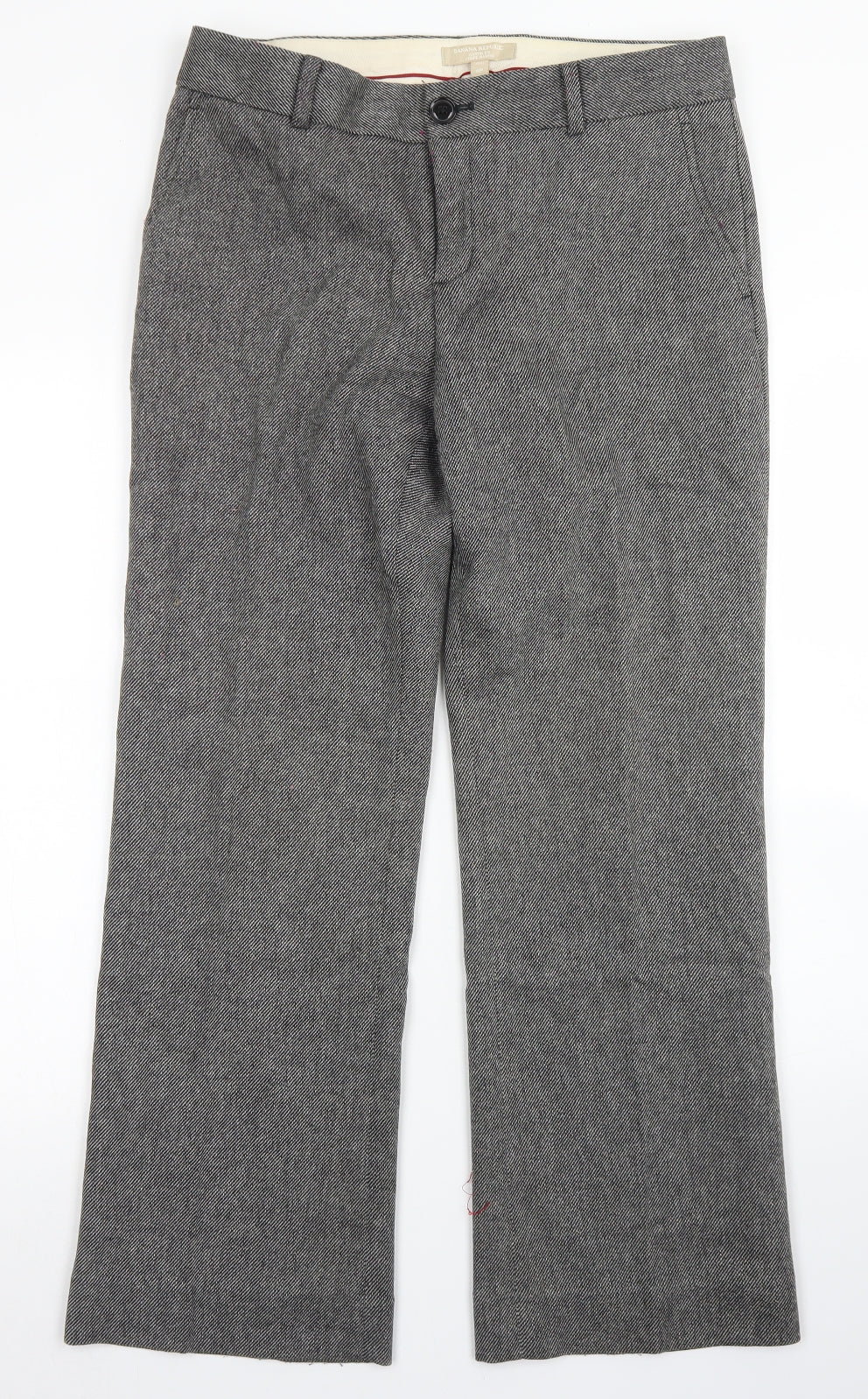 Banana Republic Womens Grey  Wool Dress Pants Trousers Size 8 L29 in Regular Button