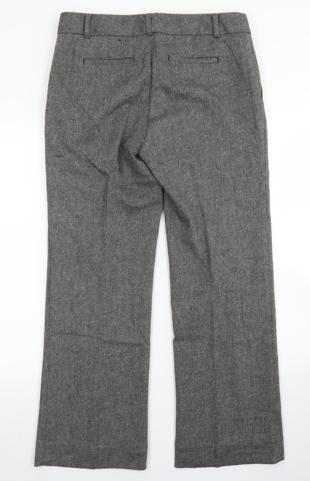 Banana Republic Womens Grey  Wool Dress Pants Trousers Size 8 L29 in Regular Button