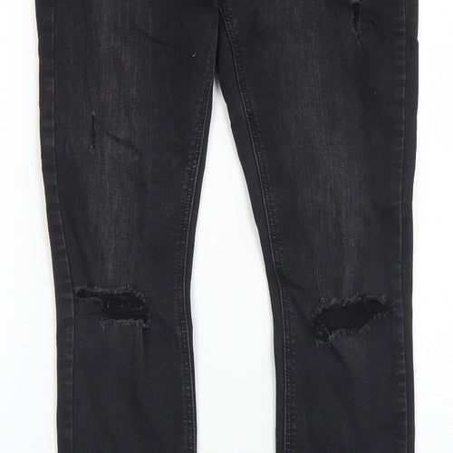 Denim Co Womens Black  Cotton Skinny Jeans Size 6 L27 in Regular Button