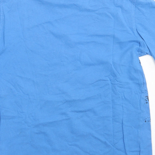 Cherokee Boys Blue  Cotton Basic T-Shirt Size 7-8 Years Crew Neck