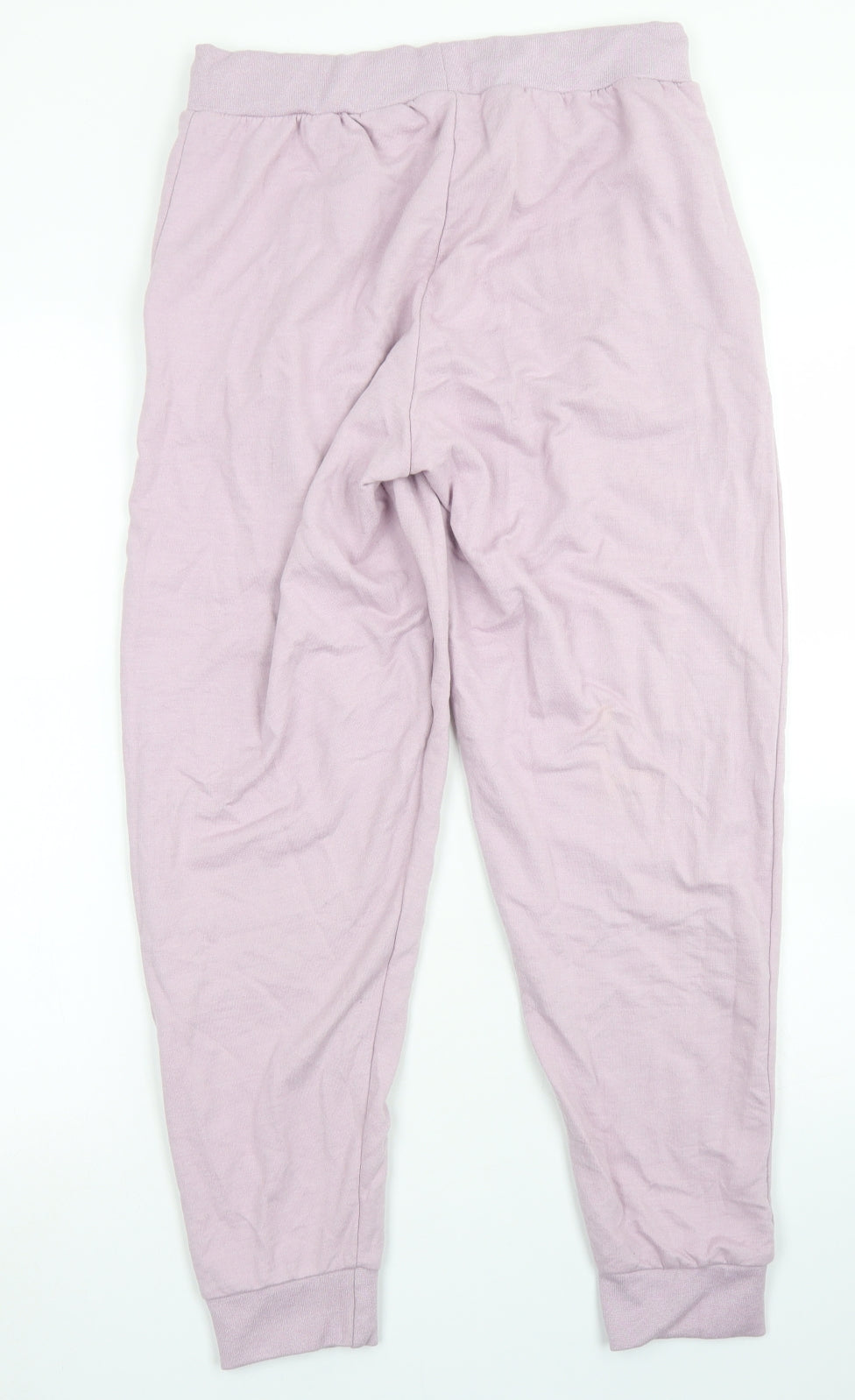 Influence Womens Purple  Cotton Jogger Trousers Size 10 L25 in Regular Drawstring