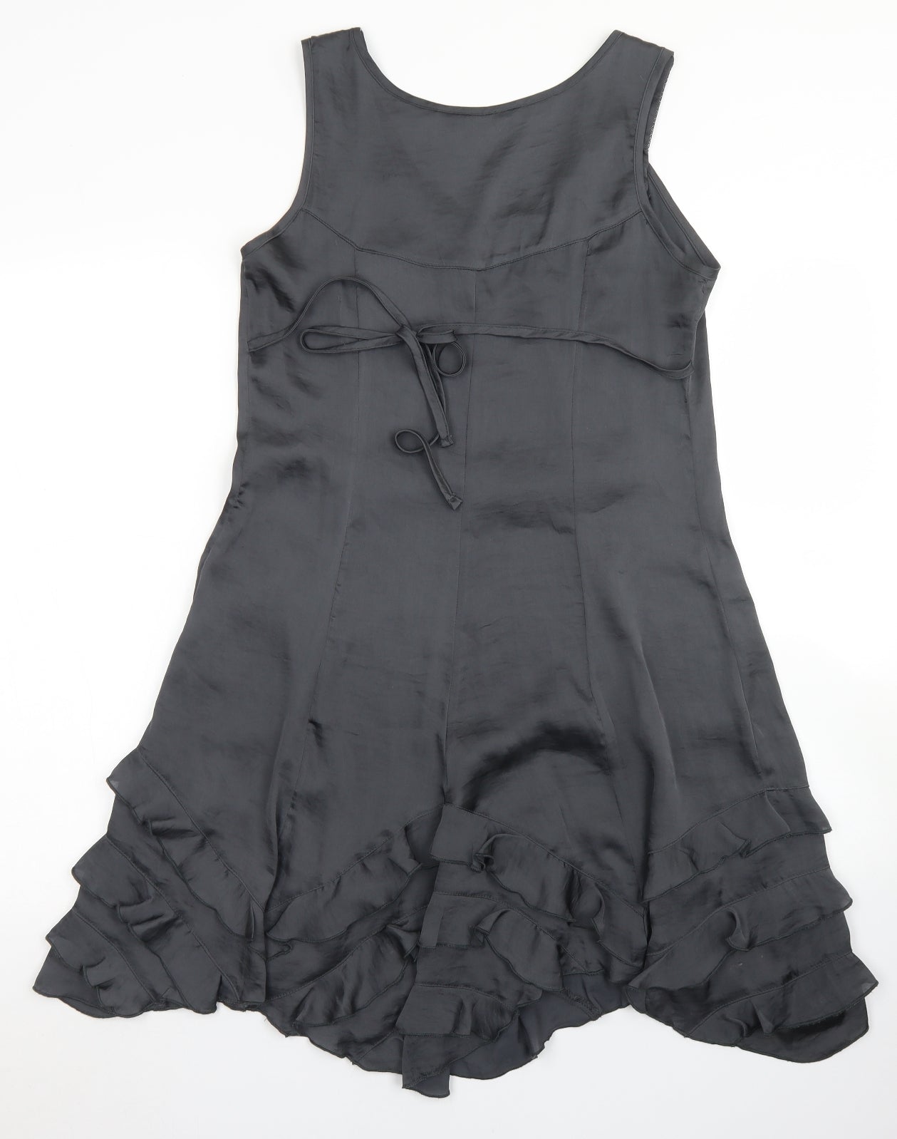 Dorothy Perkins Womens Grey  Polyester Trapeze & Swing  Size 12  Round Neck