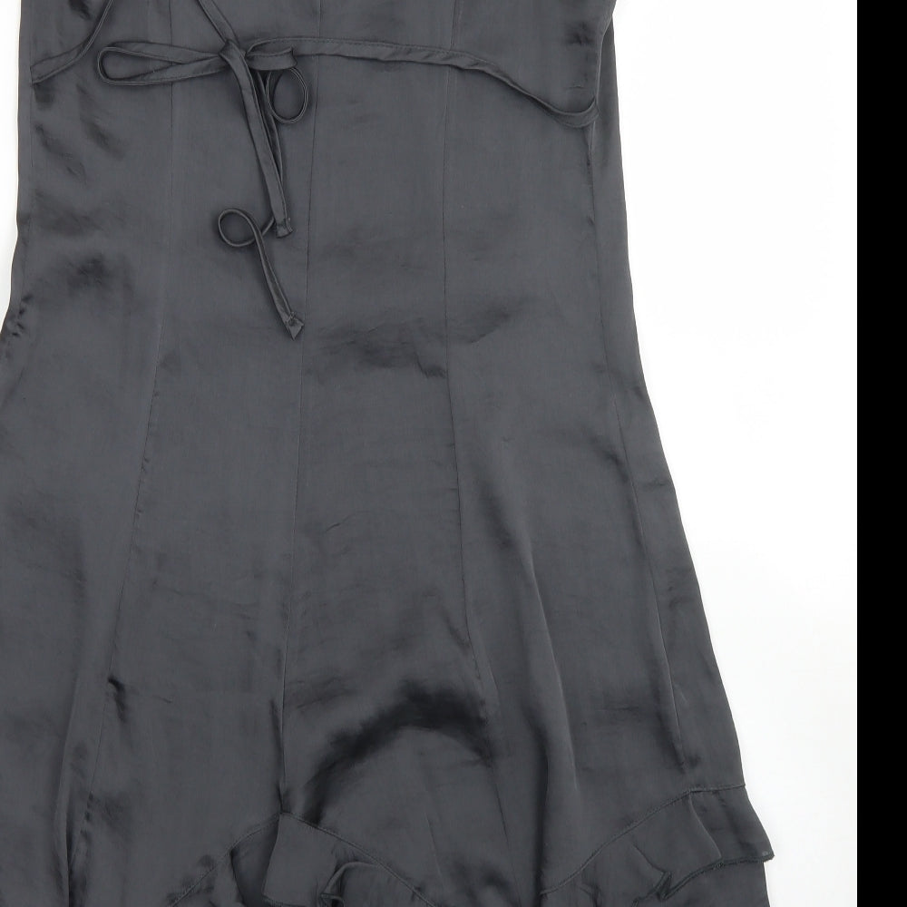 Dorothy Perkins Womens Grey  Polyester Trapeze & Swing  Size 12  Round Neck