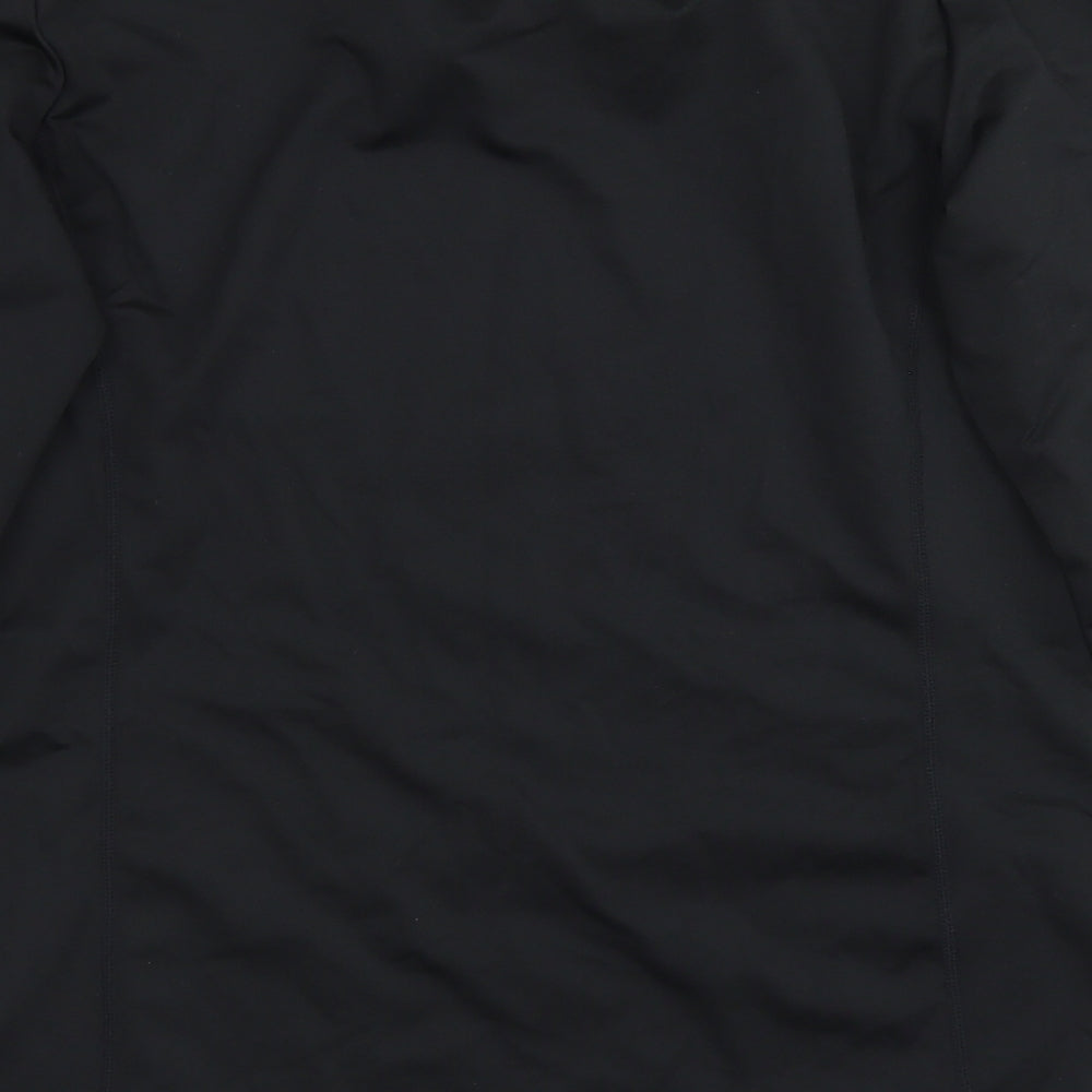 Ogeenier Womens Black  Polyester Basic T-Shirt Size M Crew Neck - Under Layer