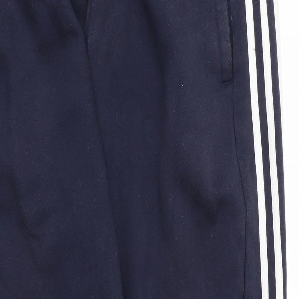 adidas Mens Blue  Cotton Sweatpants Trousers Size M L27 in Regular Drawstring