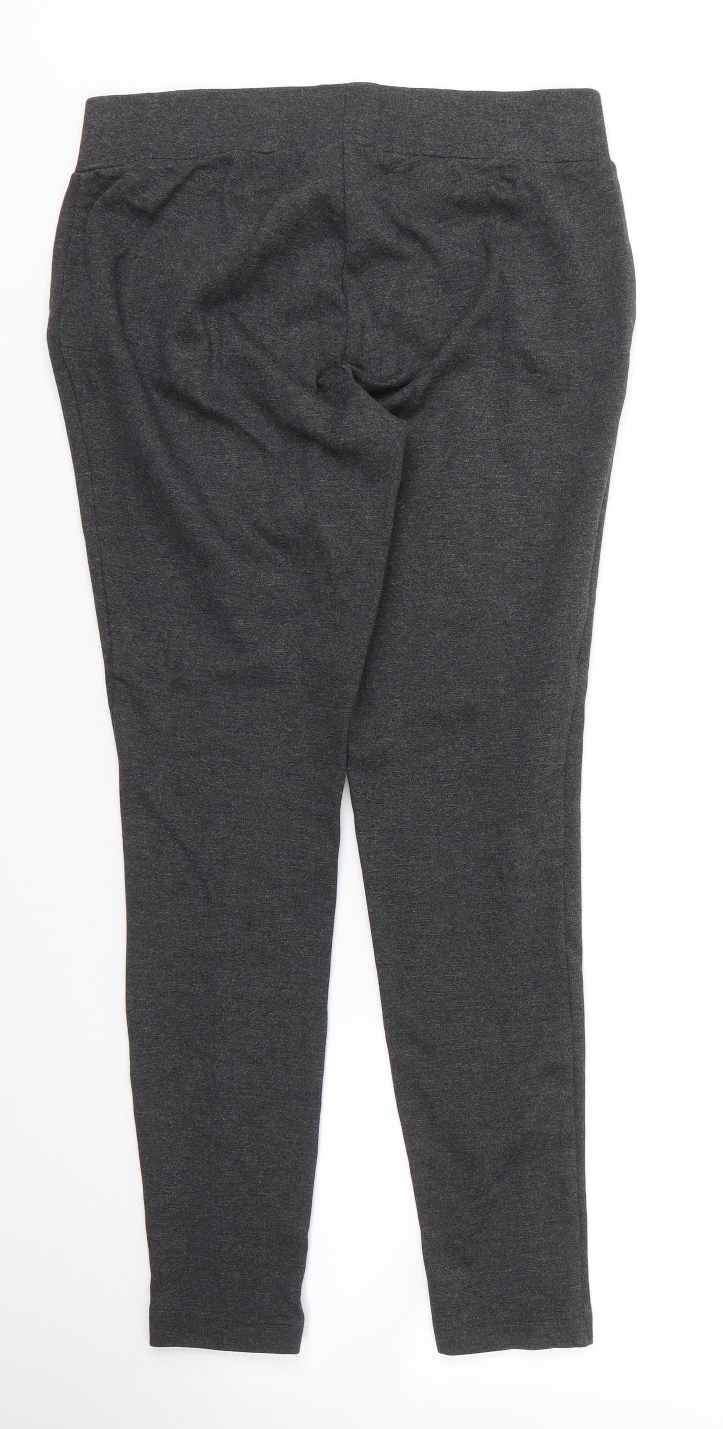Papaya Womens Grey  Viscose Carrot Trousers Size 10 L24 in Regular