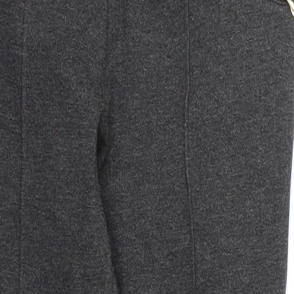 Papaya Womens Grey  Viscose Carrot Trousers Size 10 L24 in Regular