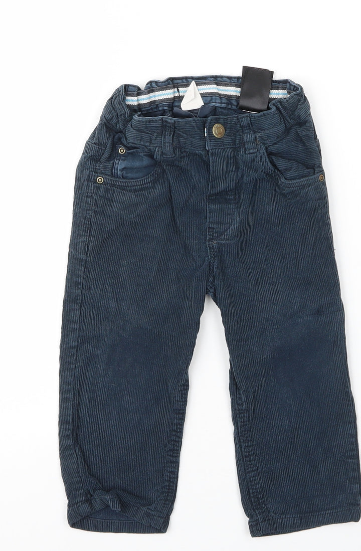 H&M Baby Blue  Cotton Capri Jeans Size 12 Months  Button