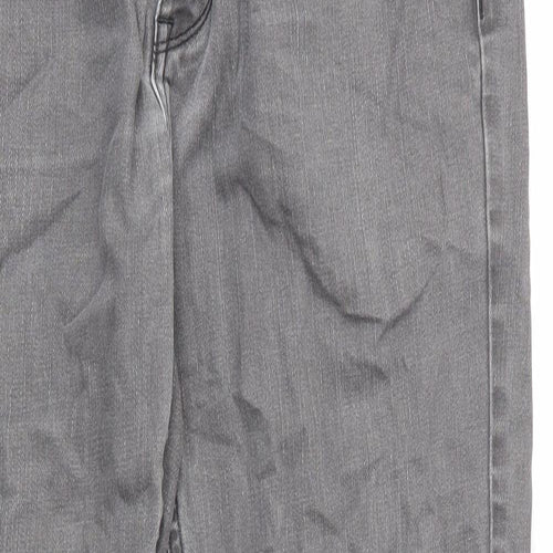 NEXT Mens Grey  Cotton Straight Jeans Size 34 in L31 in Regular Button
