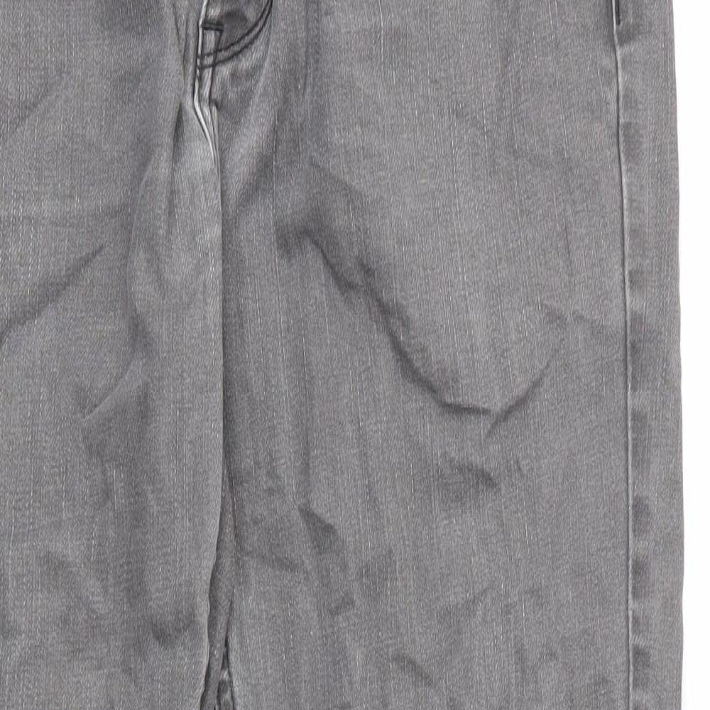 NEXT Mens Grey  Cotton Straight Jeans Size 34 in L31 in Regular Button