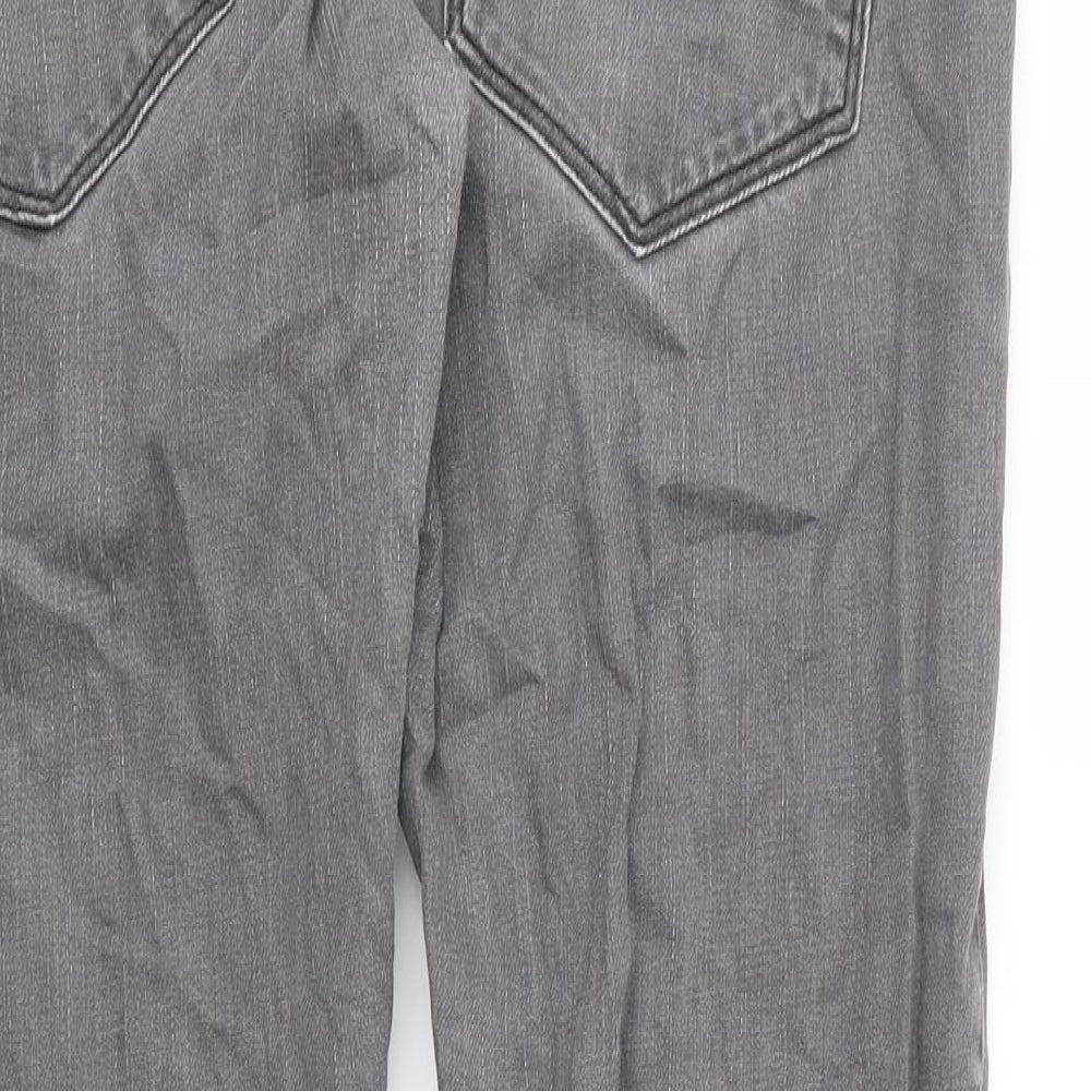 NEXT Mens Grey  Cotton Straight Jeans Size 34 in L31 in Regular Button
