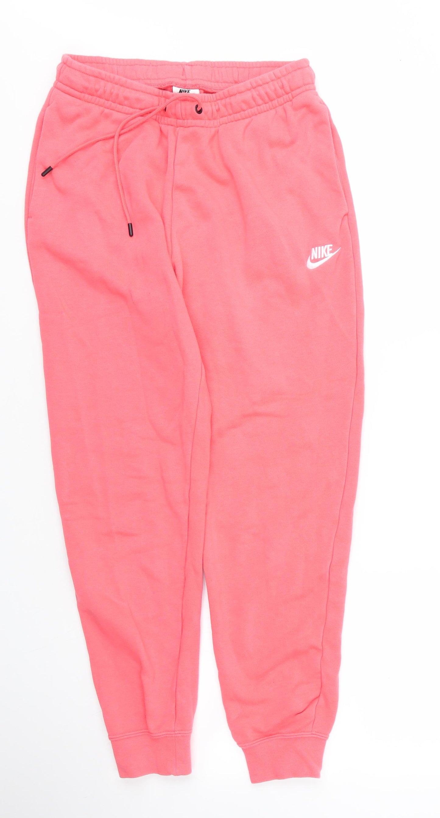 Nike Womens Pink  Cotton Sweatpants Trousers Size S L25 in Regular Drawstring