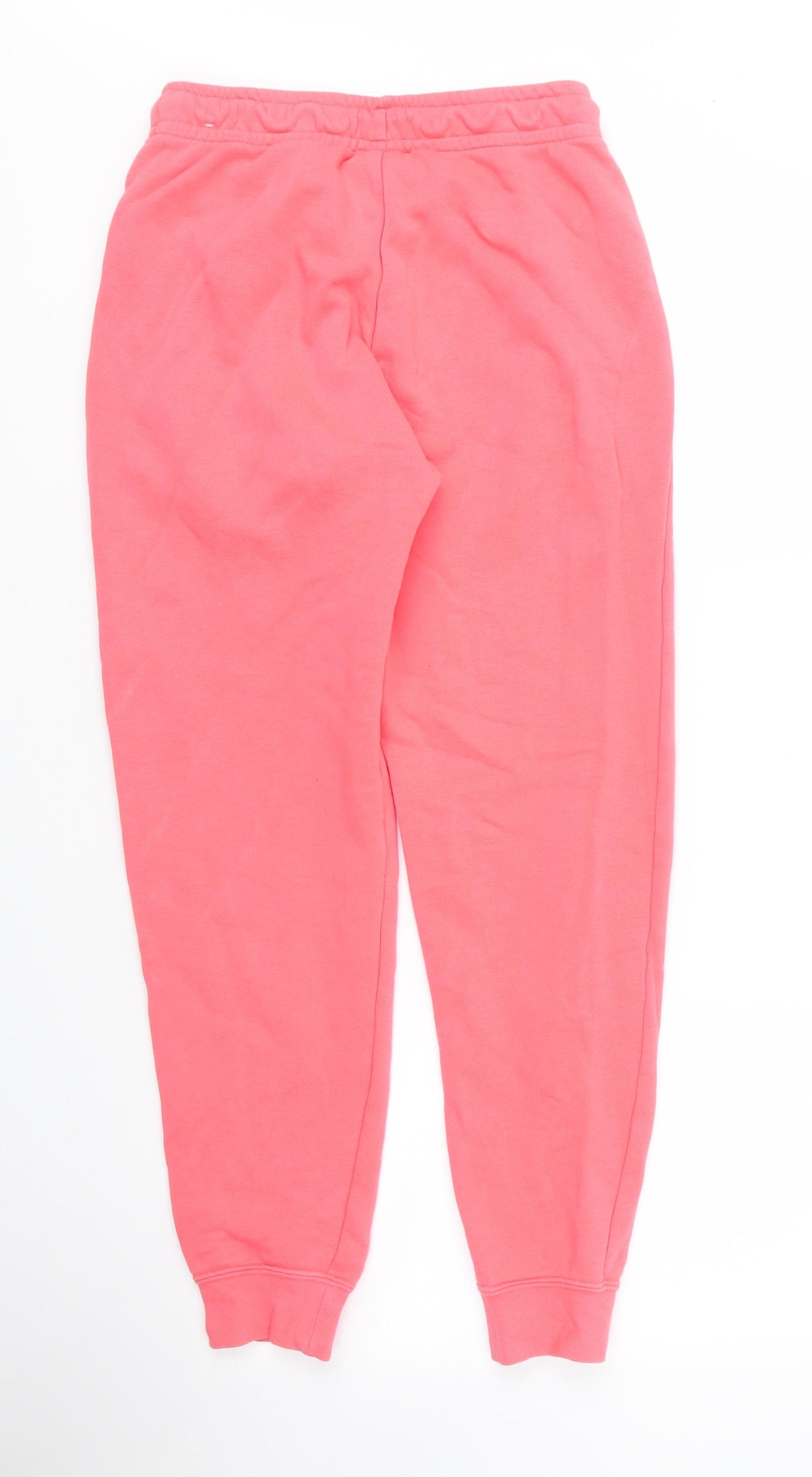 Nike Womens Pink  Cotton Sweatpants Trousers Size S L25 in Regular Drawstring