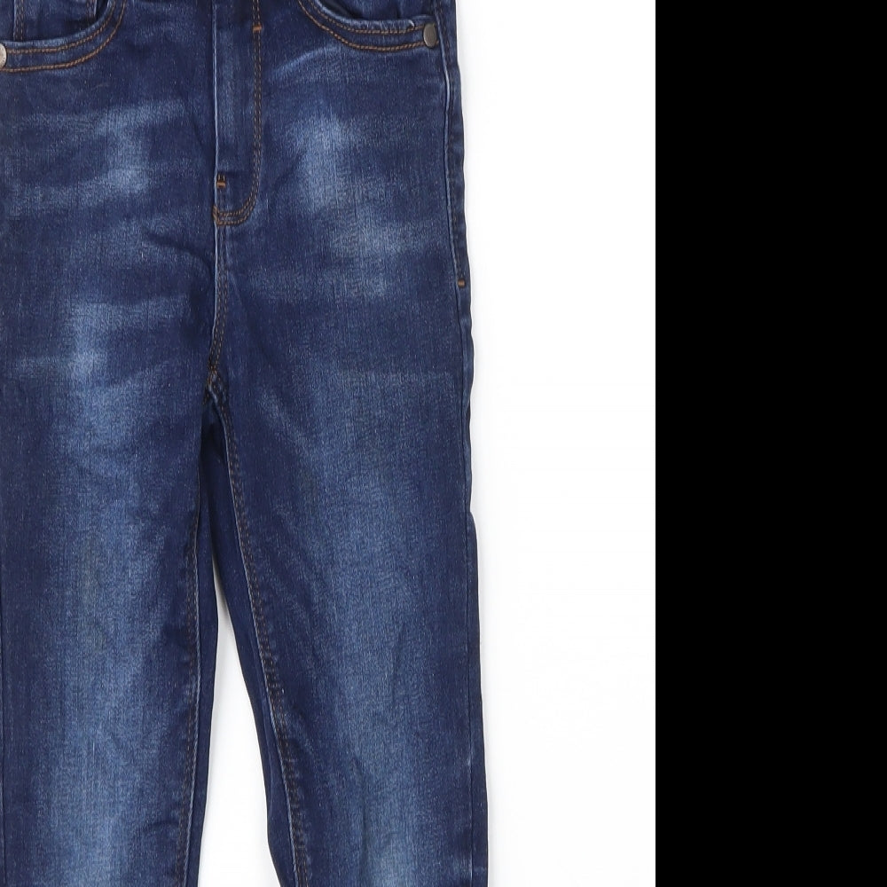 NEXT Boys Blue  Cotton Skinny Jeans Size 6 Years  Regular Zip