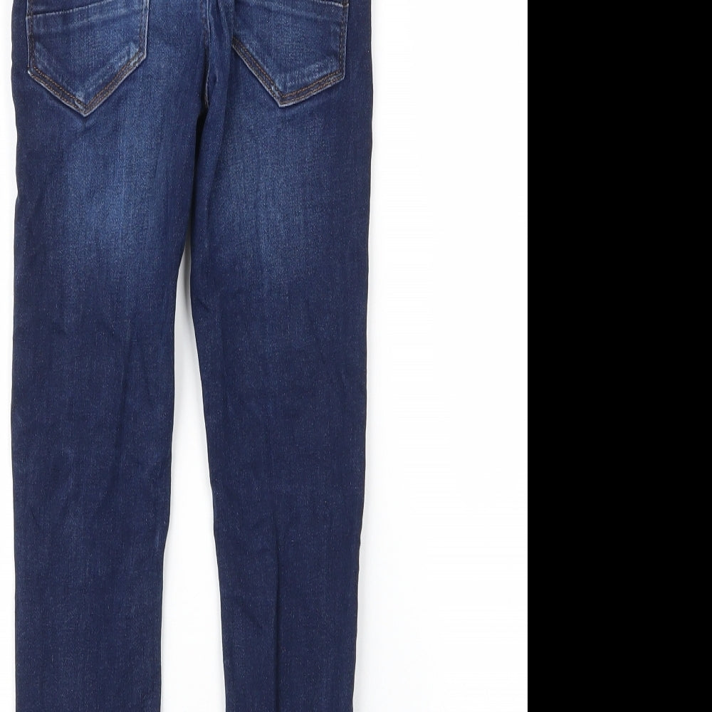 NEXT Boys Blue  Cotton Skinny Jeans Size 6 Years  Regular Zip