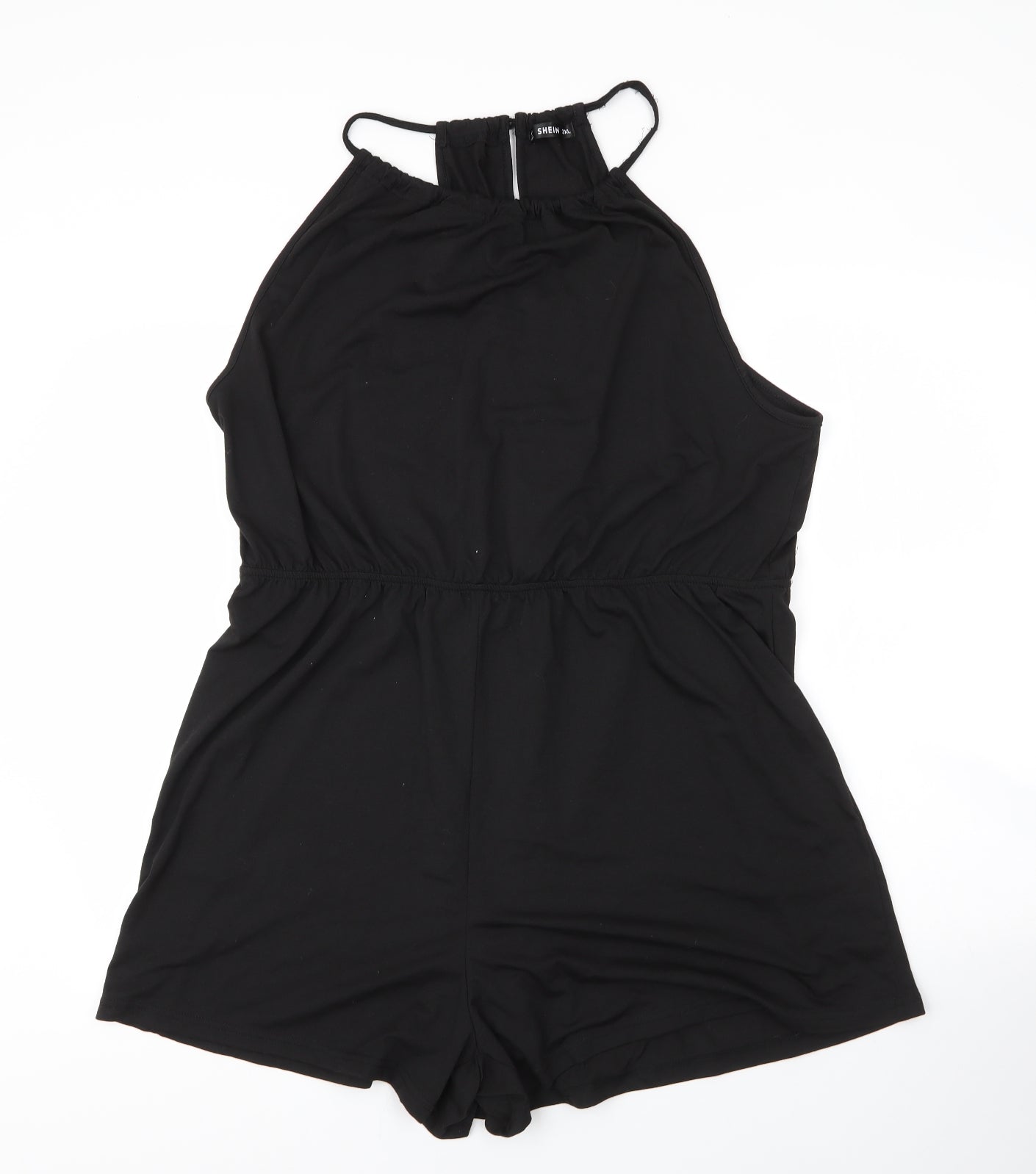 SheIn Womens Black  Cotton Romper One-Piece Size 3XL