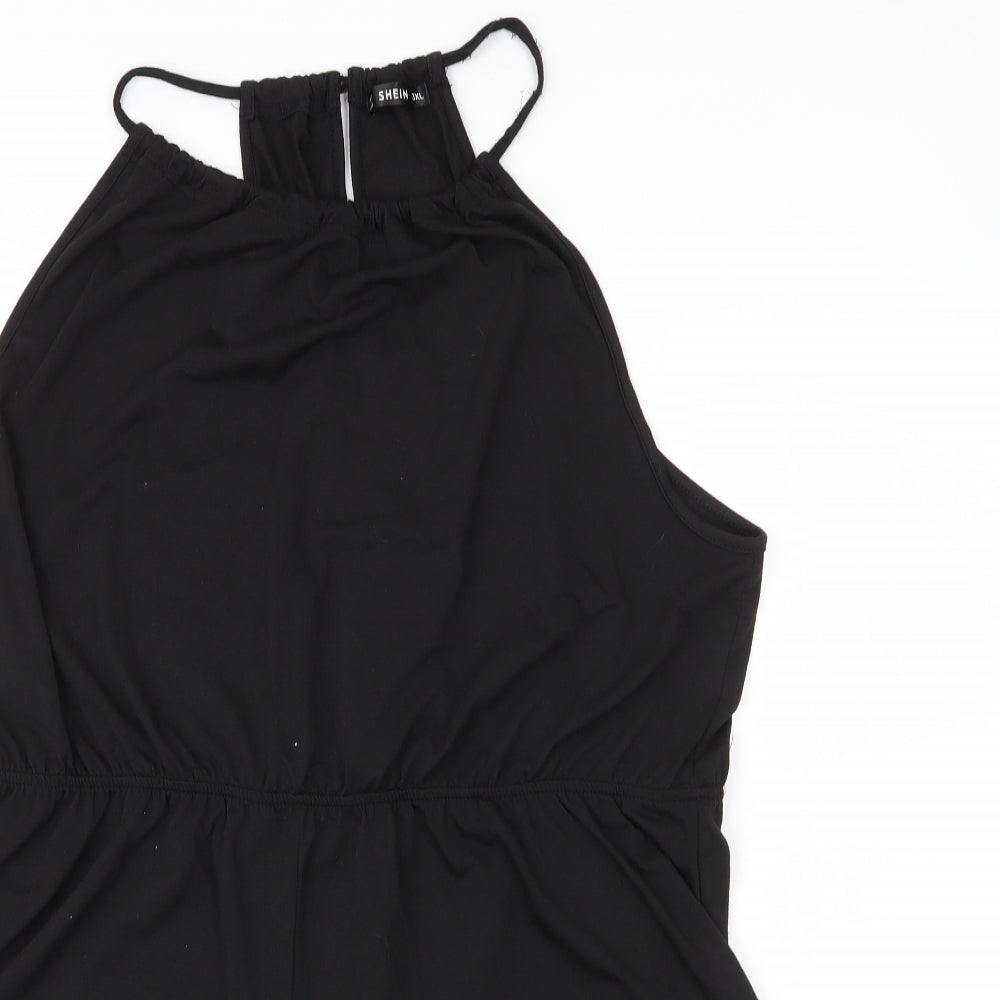 SheIn Womens Black  Cotton Romper One-Piece Size 3XL
