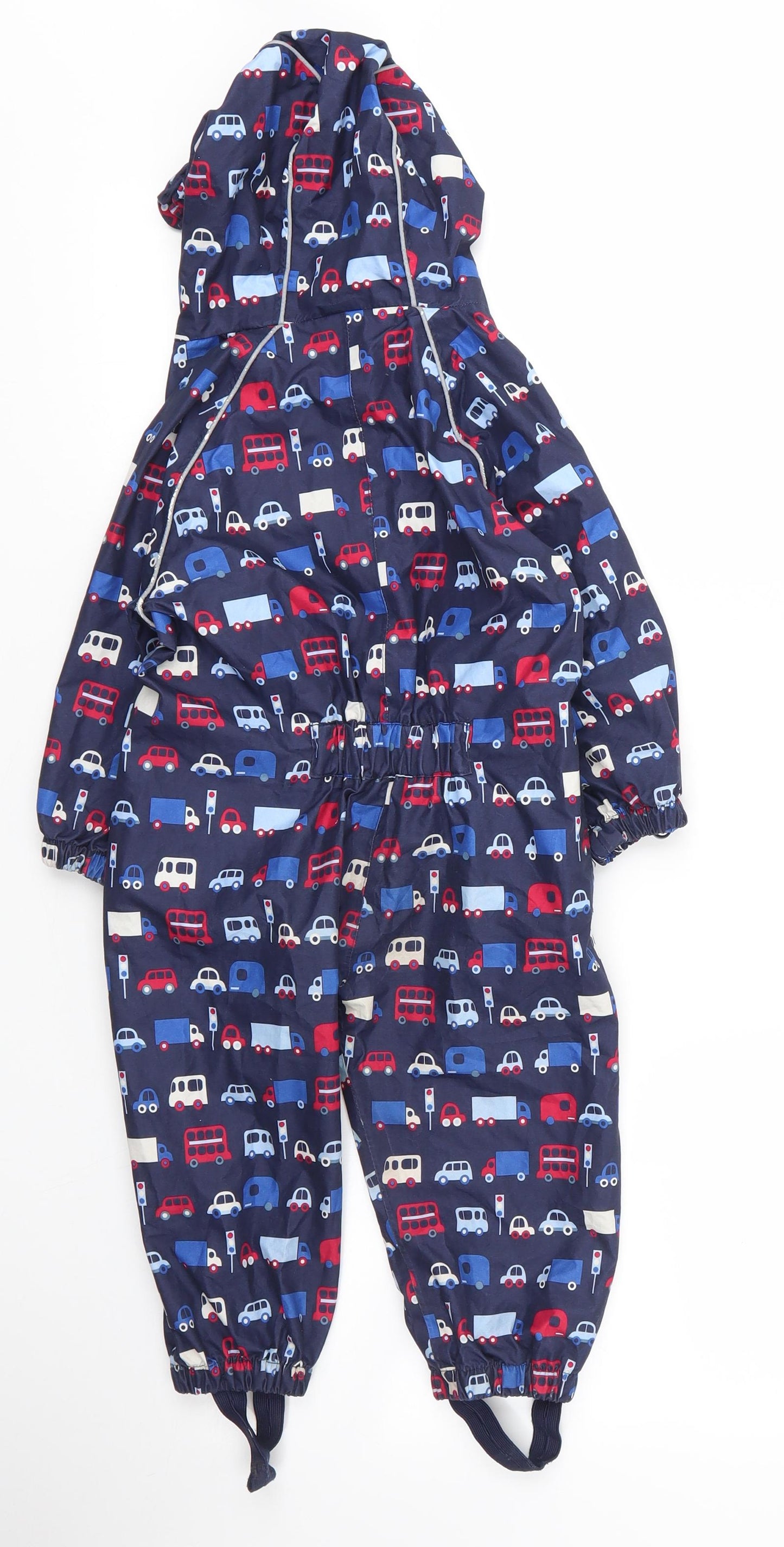 JoJo Maman Bébé Boys Blue   Parka Snowsuit Size 12 Months   Zip