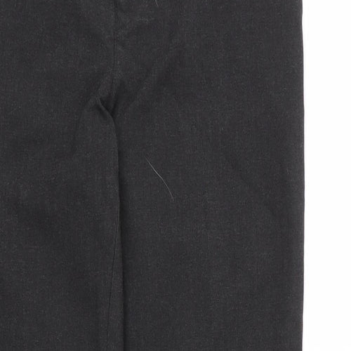 M&S Boys Grey  Polyester Capri Trousers Size 12 Years L27 in Regular Zip