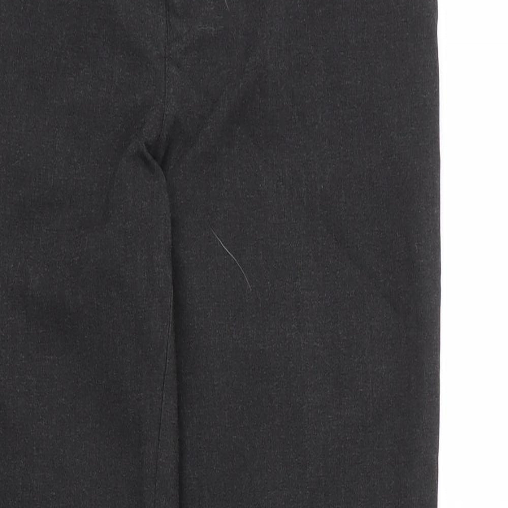 M&S Boys Grey  Polyester Capri Trousers Size 12 Years L27 in Regular Zip