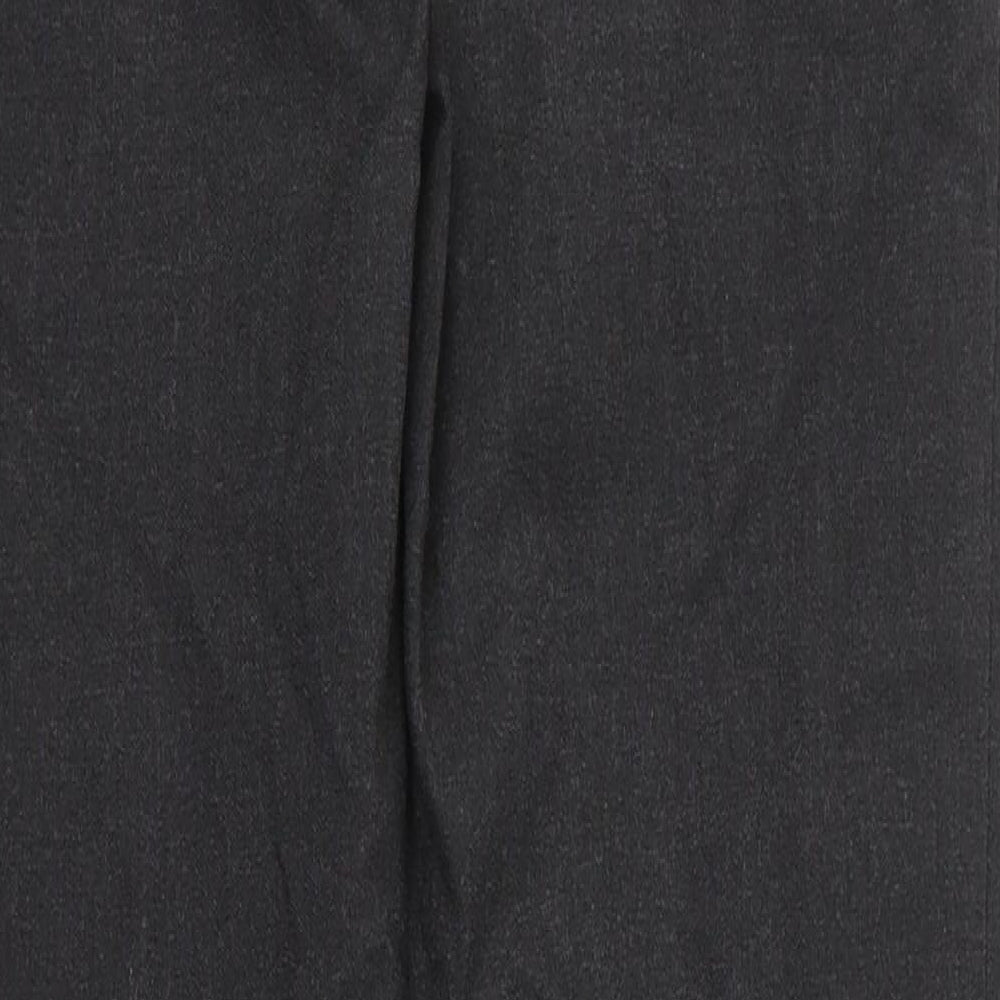 M&S Boys Grey  Polyester Capri Trousers Size 12 Years L27 in Regular Zip
