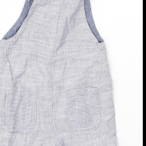 George Boys Blue  Cotton Dungaree One-Piece Size 3-6 Months  Button
