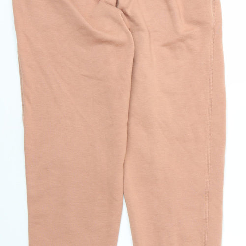Primark Womens Beige  Cotton Sweatpants Trousers Size S L26 in Regular Drawstring